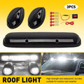 Smoked White LED Cab Roof Marker Lights for Chevy GMC Sierra (2002–2007)