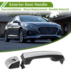 Exterior Door Handle for Lexus GX460 4Runner (2010–2023) Silver Tone Front Left