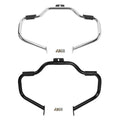 Mustache Engine Guard Crash Bar with 1 1/4 Foot Pegs for Harley Softail (2000–2017)