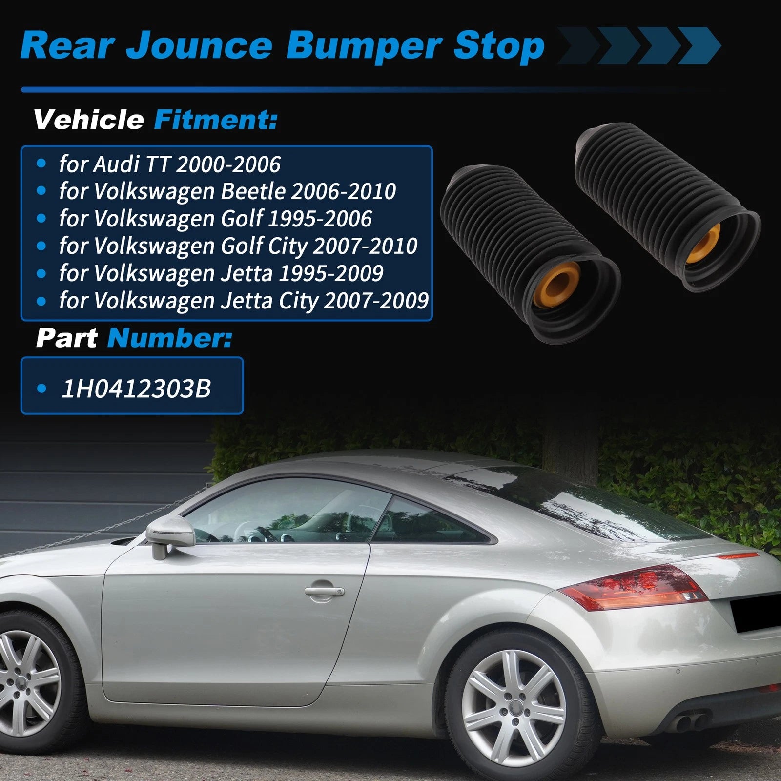 Set of 1 Suspension Bump Stop for Audi TT (2000–2006) No. 1H0412303B