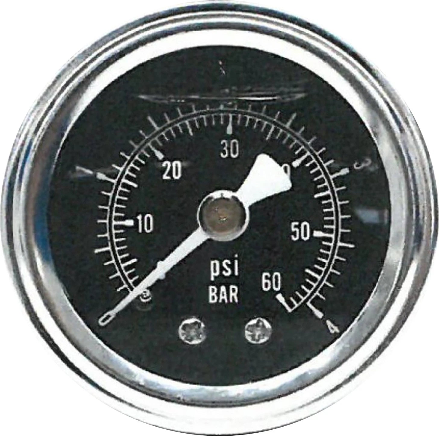 Oil Pressure Gauge 60psi for V-Twin Motorcycles (Black or White)