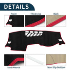 Dashboard Cover Mat for Audi Q2 (2016–2021) Sun Protector Pad Black Red