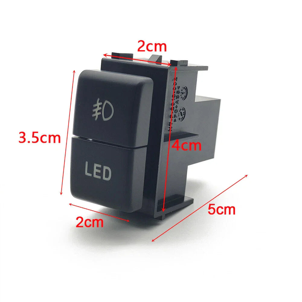 Dual Key Switch Fog Light & LED Switch for Nissan Patrol Y61 Y62 Titan