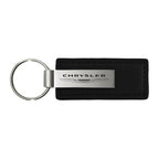 Black Leather Keychain KC1540.CHR - Officially Licensed for Chrysler
