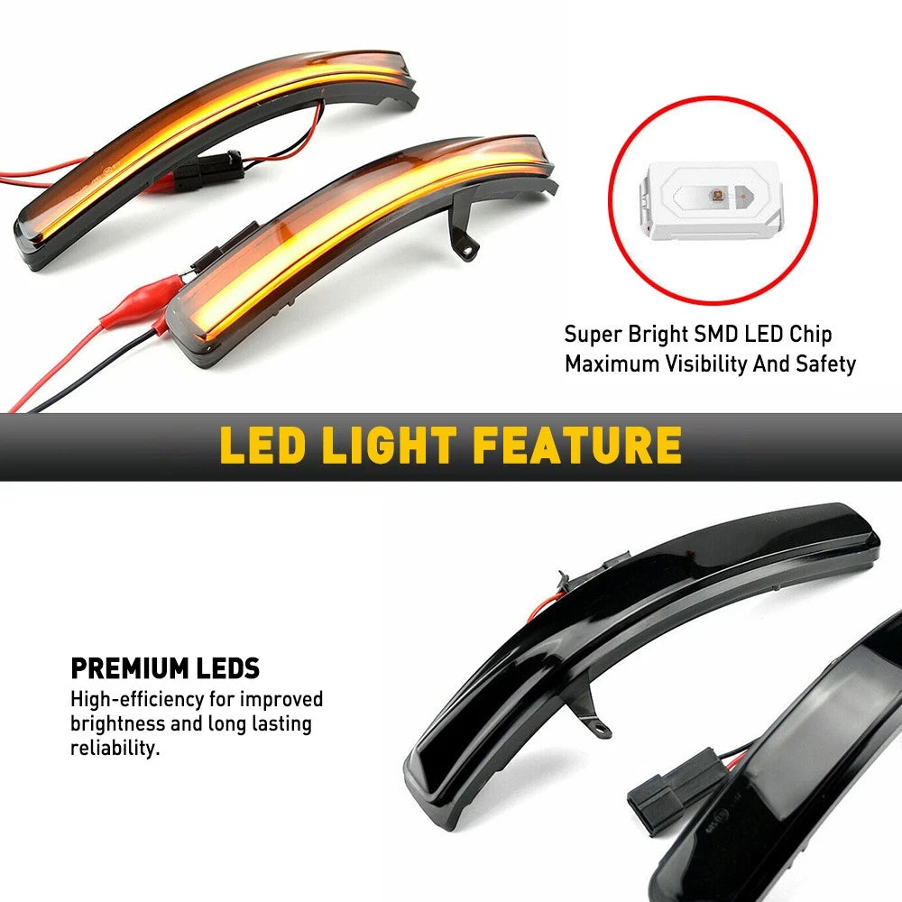 Smoked Sequential LED Side Turn Signal for Ford Explorer (2011â2019)