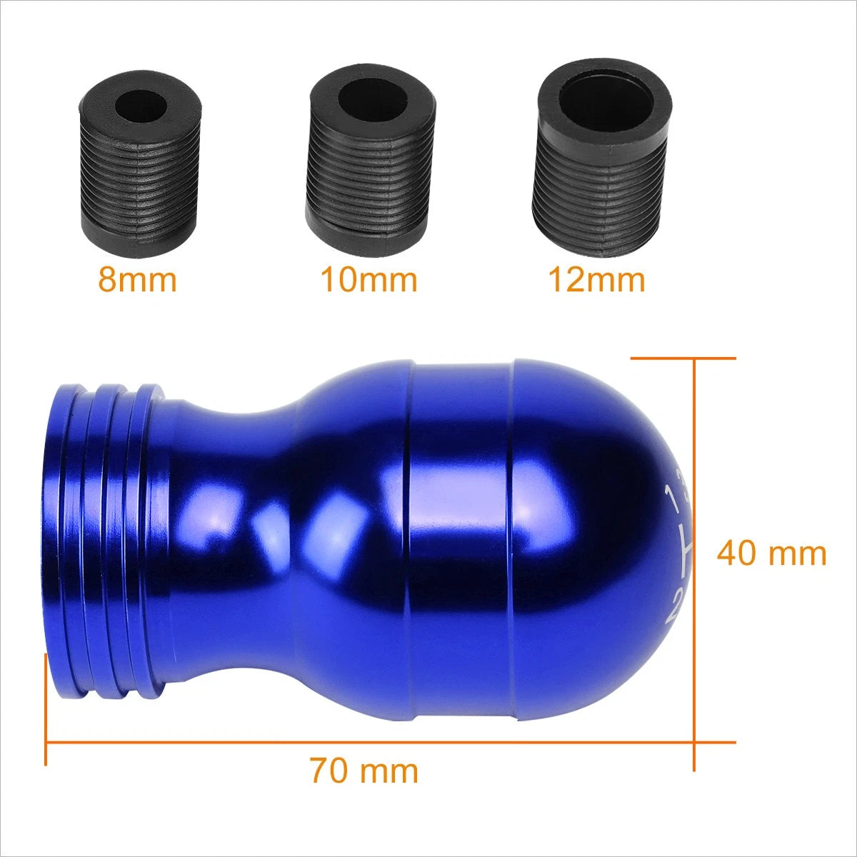 J2 Teardrop Aluminum 6-Speed Manual Shift Knob for Universal Vehicles (2000–2023)