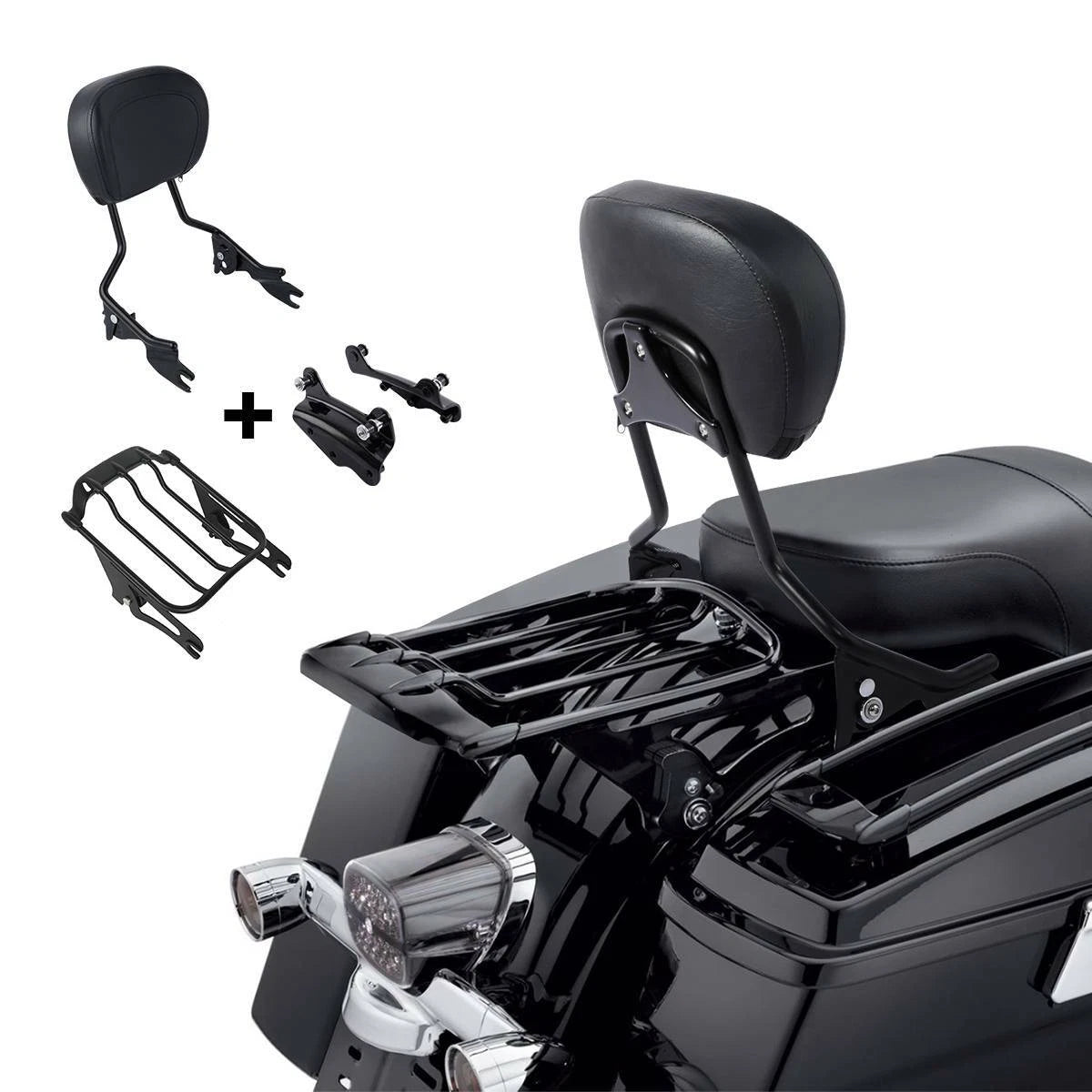 Sissy Bar Backrest & Luggage Rack for Harley Electra Glide (2009–2013)