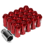 20Pcs J2 7075 Forged Aluminum M12x1.5 Open-End Lug Nut Kit for