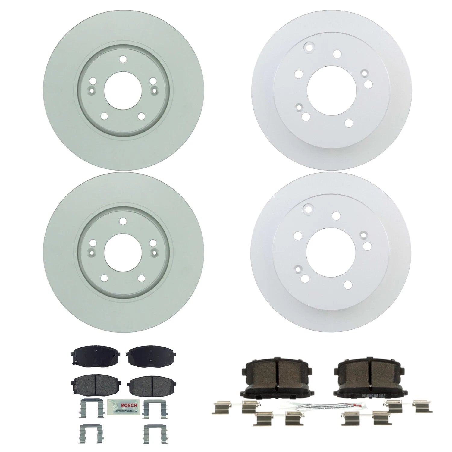 Bosch Quietcast Disc Brake Pad Kit & Rotors for Kia Forte Koup (2010–2016)