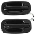 Set of 2 Rear Outside Door Handles for Silverado Tahoe Sierra (1999–2006) Gloss Black