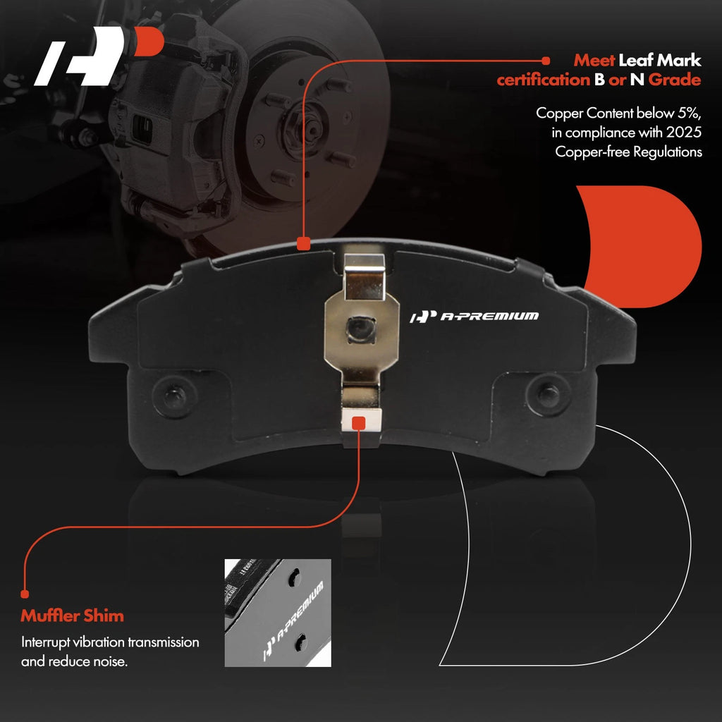 Set of 4 Front Ceramic Brake Pads for Chevrolet Cavalier Pontiac Sunfire