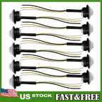 Dual Function White LED Strobe Marker Lights for Vehicles (12V 24V)