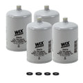 Set of 4 Wix 33472 Fuel Water Separator Filters for Heavy Duty Applications