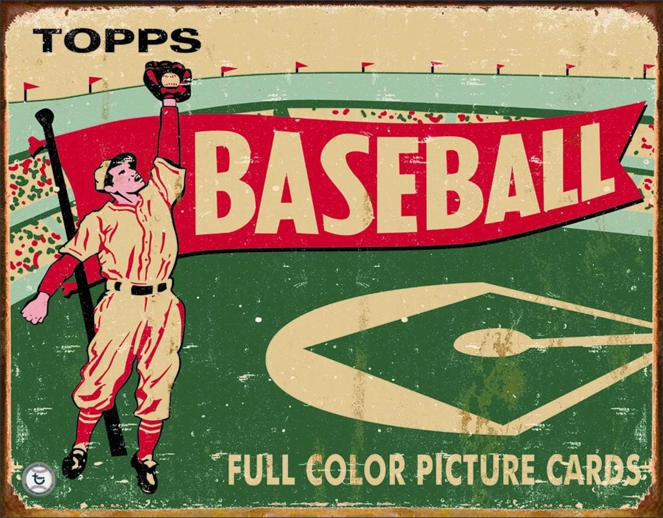 Vintage TOPPS Replica Sign for Baseball Box (1954) #1327