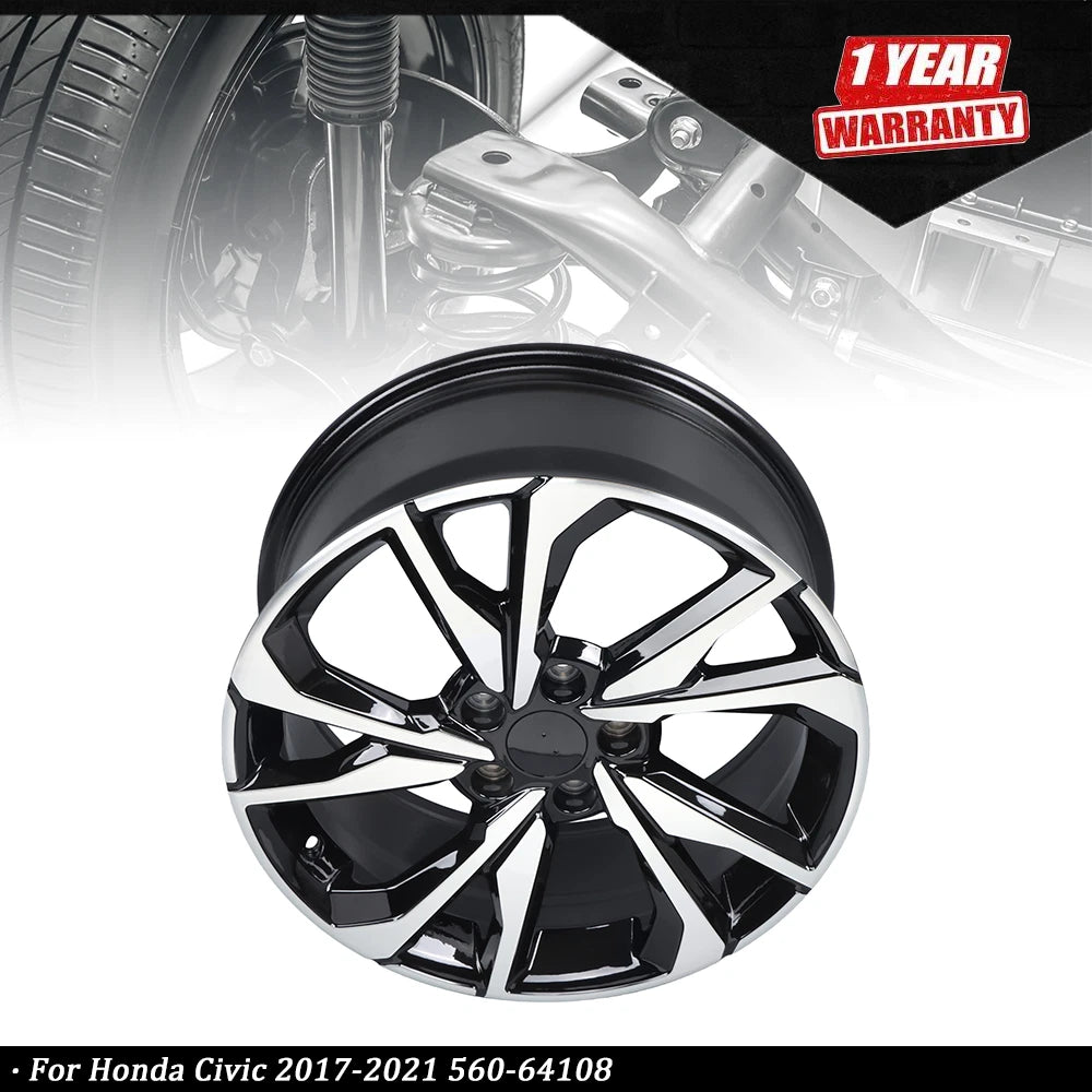 18" x 8" Black Replacement Wheel for Honda Civic (2017–2021)