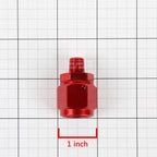 8-AN Female Flare to 1/8" NPT Male Red Aluminum B-Nut Swivel Coupler Fitting