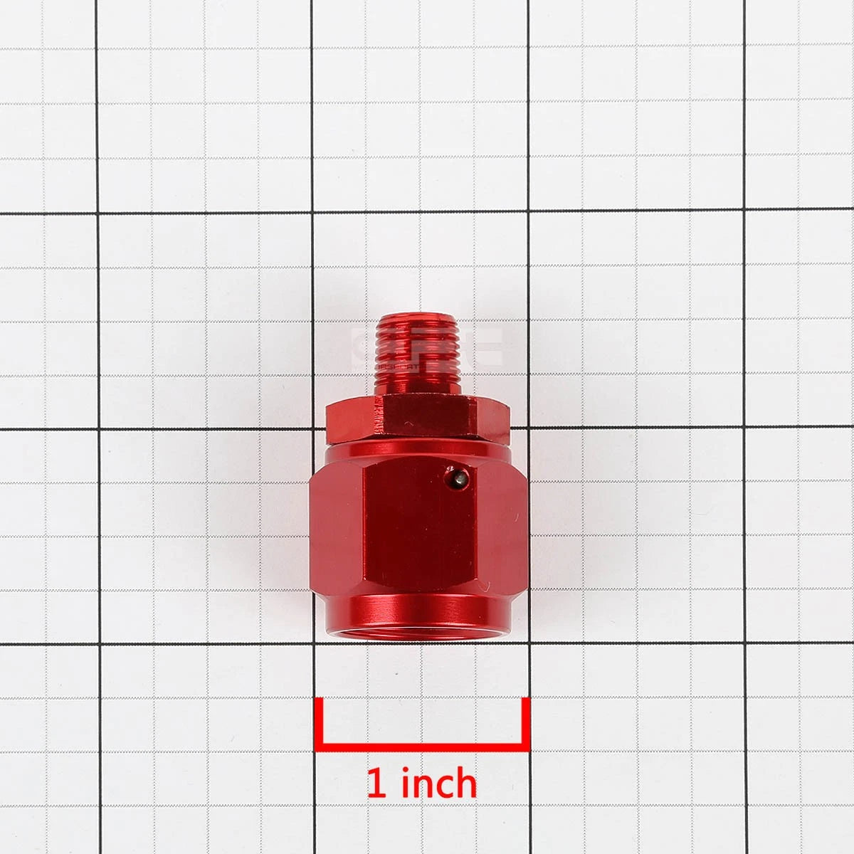 8-AN Female Flare to 1/8" NPT Male Red Aluminum B-Nut Swivel Coupler Fitting