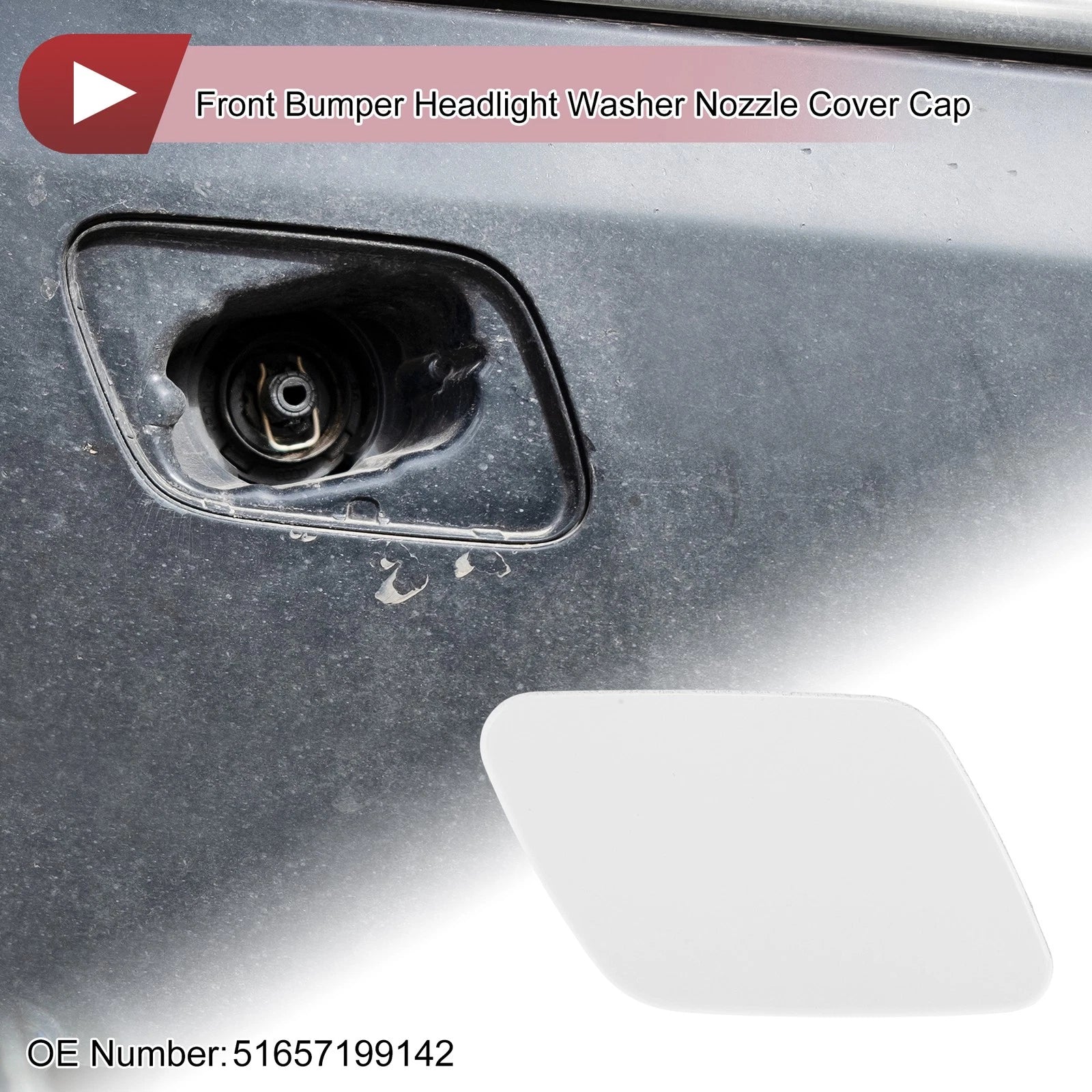 Front Right Bumper Trim Nozzle Cover No. 51657199142 for BMW X5 (2007–2013)