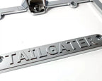 Chrome Tailgate License Plate Frame W Bottle Opener for Chevy Silverado (2019–2024)