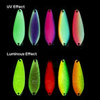 Copper Willow Leaf Spoon Lure for Trout Fishing - UV Painted