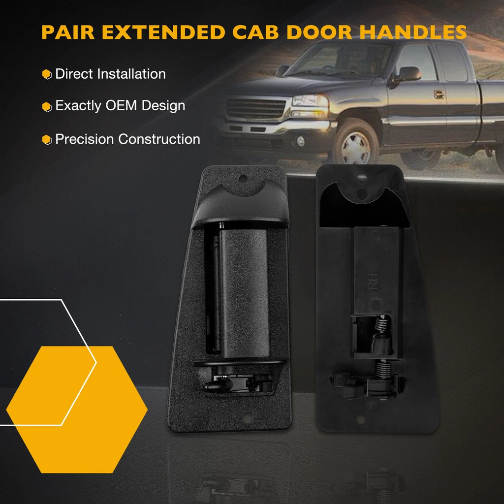 4X Exterior Door Handles w/ Lock Cylinder for Chevy Silverado GMC Sierra (1999–2007)