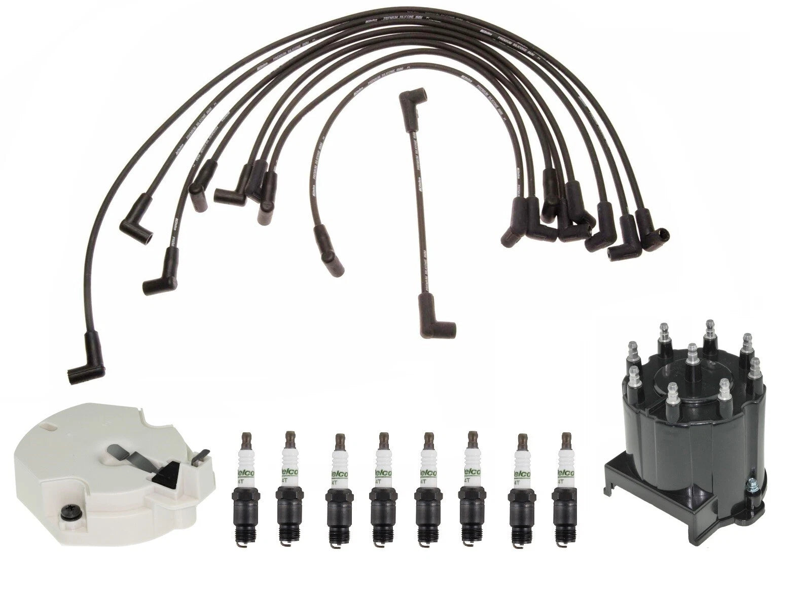 ACDelco Ignition Kit for Chevy GMC 5.7 V8 (1996–2002) - Rotor, Cap, Wires, Plugs