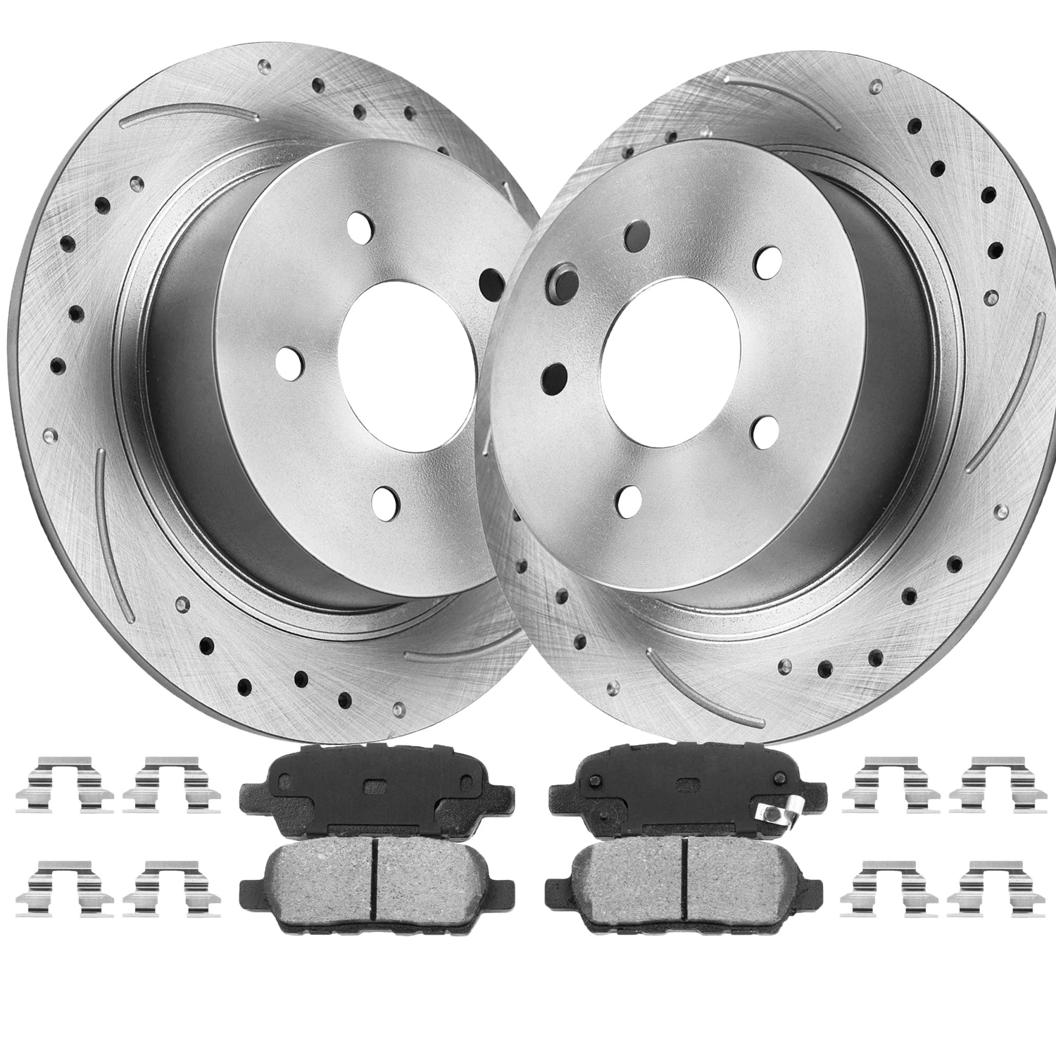 Brake Kit for Nissan Altima (2007–2013) - Front Rear Disc Rotors, Ceramic Pads