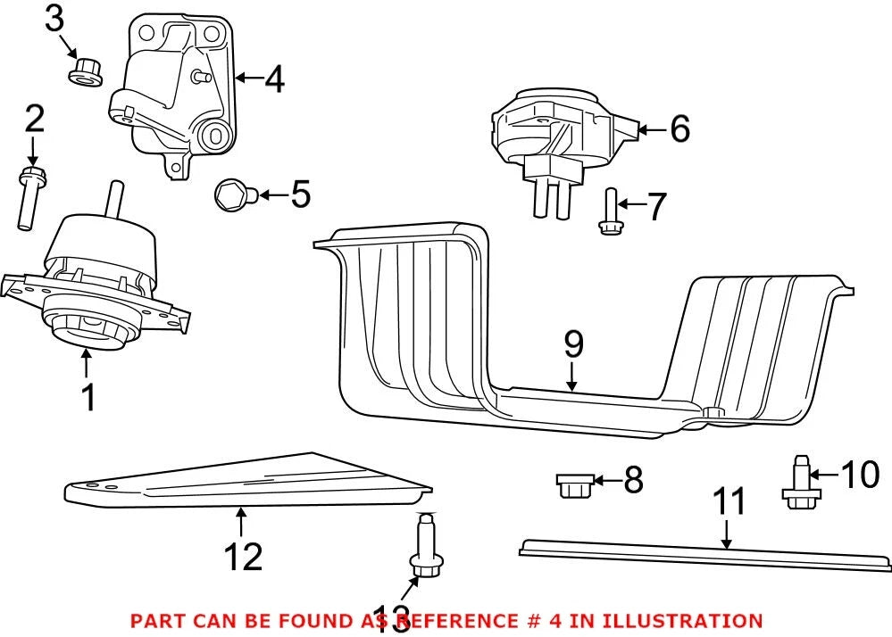 OEM Engine Mount Bracket for Dodge Durango, Jeep Grand Cherokee