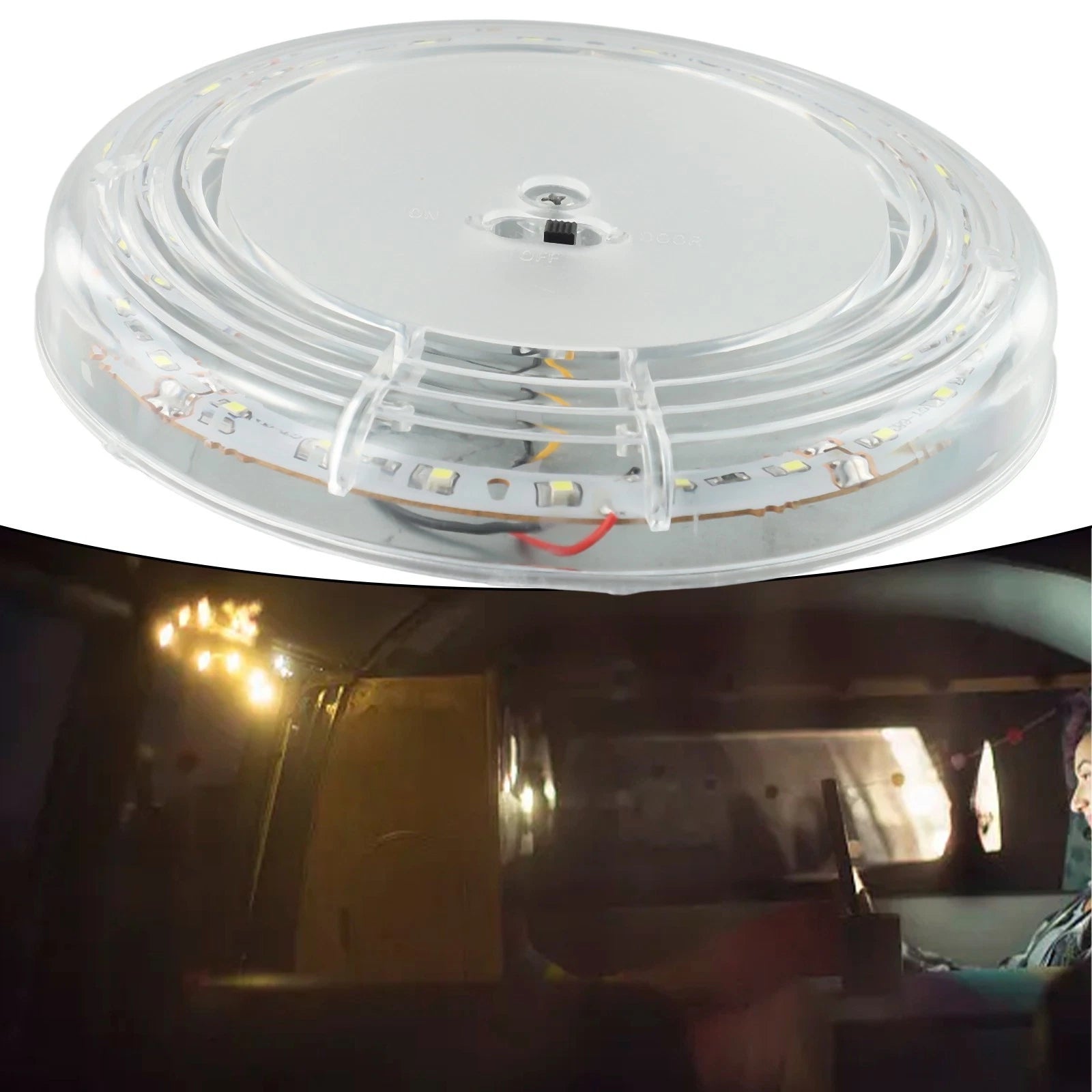 12V LED Roof Ceiling Interior Light for Camper Van Boat Bus Caravan