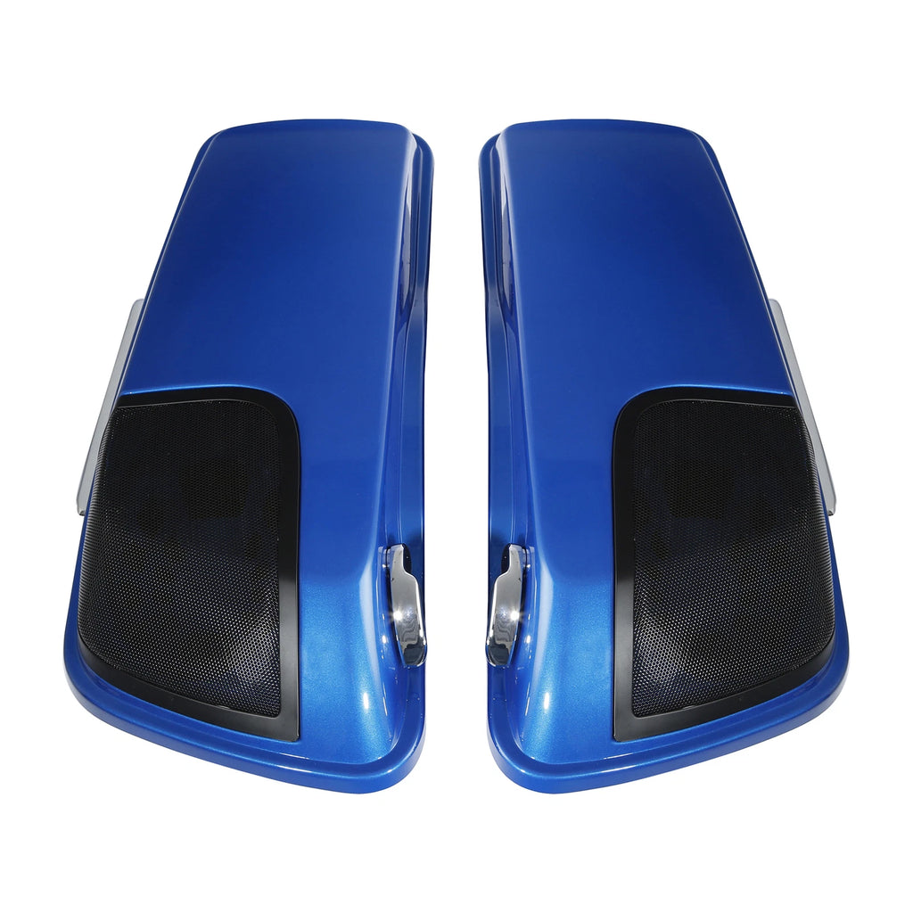 Hard Saddlebags Speaker Lids for Harley Touring (2014–Present) Electric Blue
