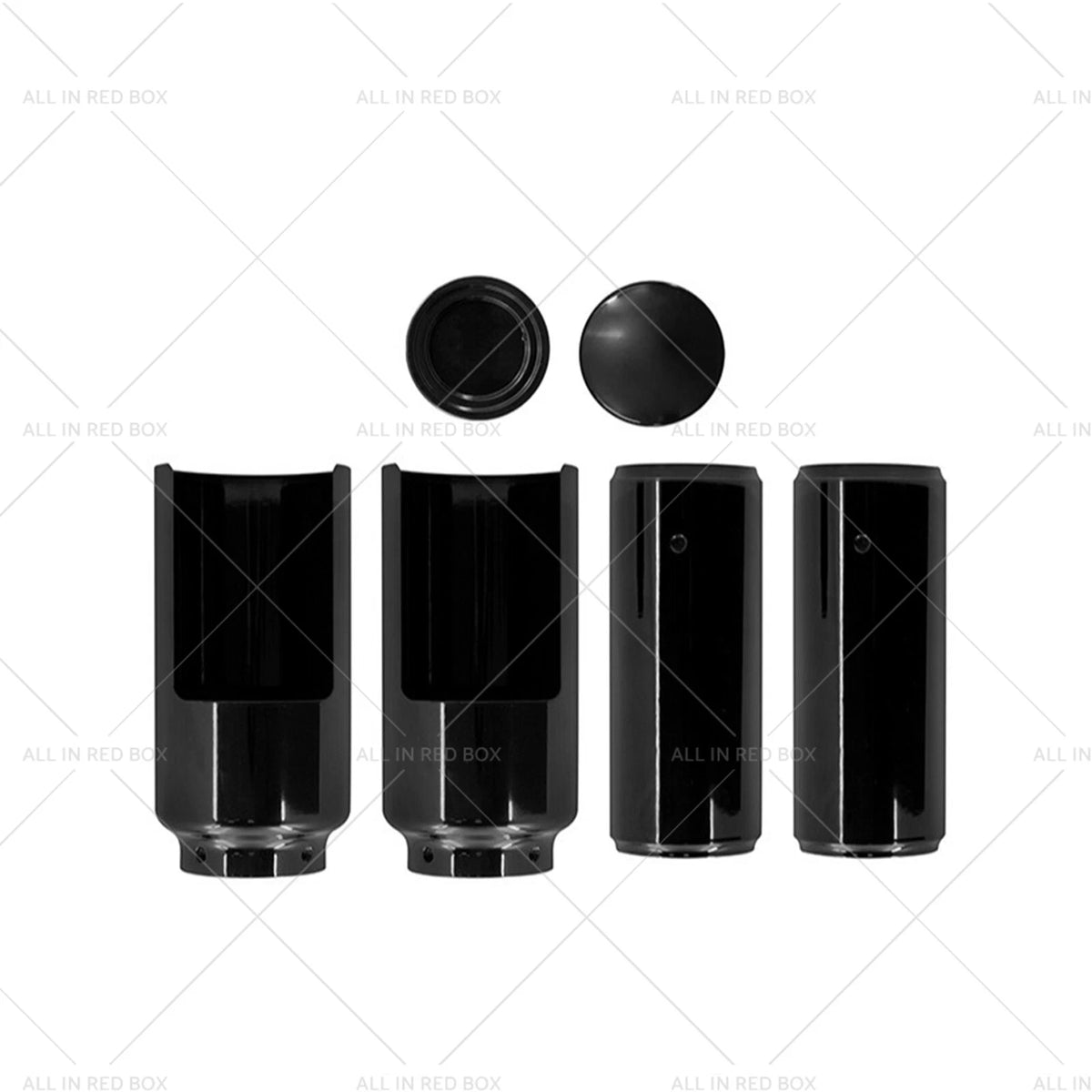 Black Fork Cover Set for Harley Softail M8 Street Bob (2018–2022)