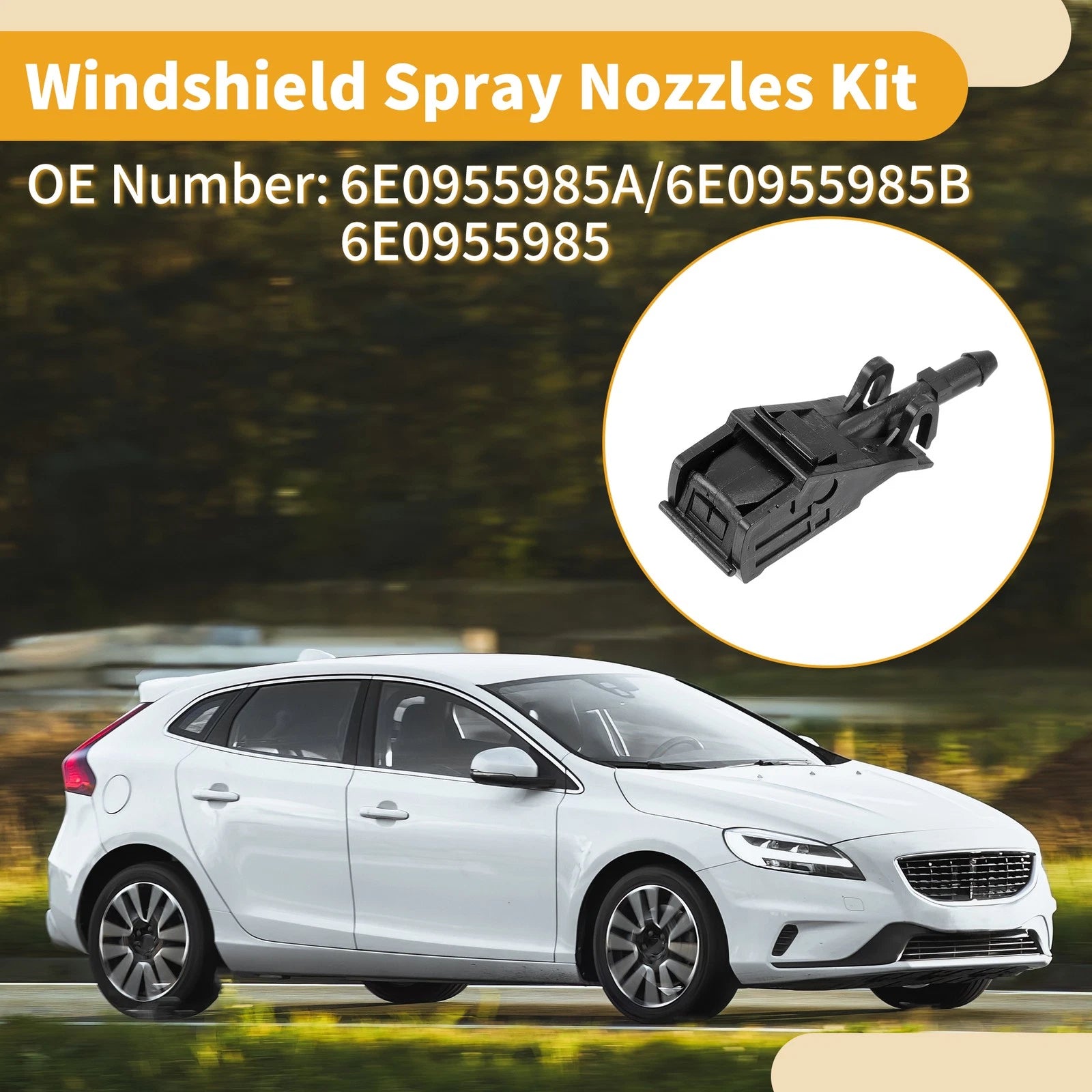 Windshield Washer Nozzle Kit for Volkswagen Polo Hatchback (1994–2002) No. 6E0955985A