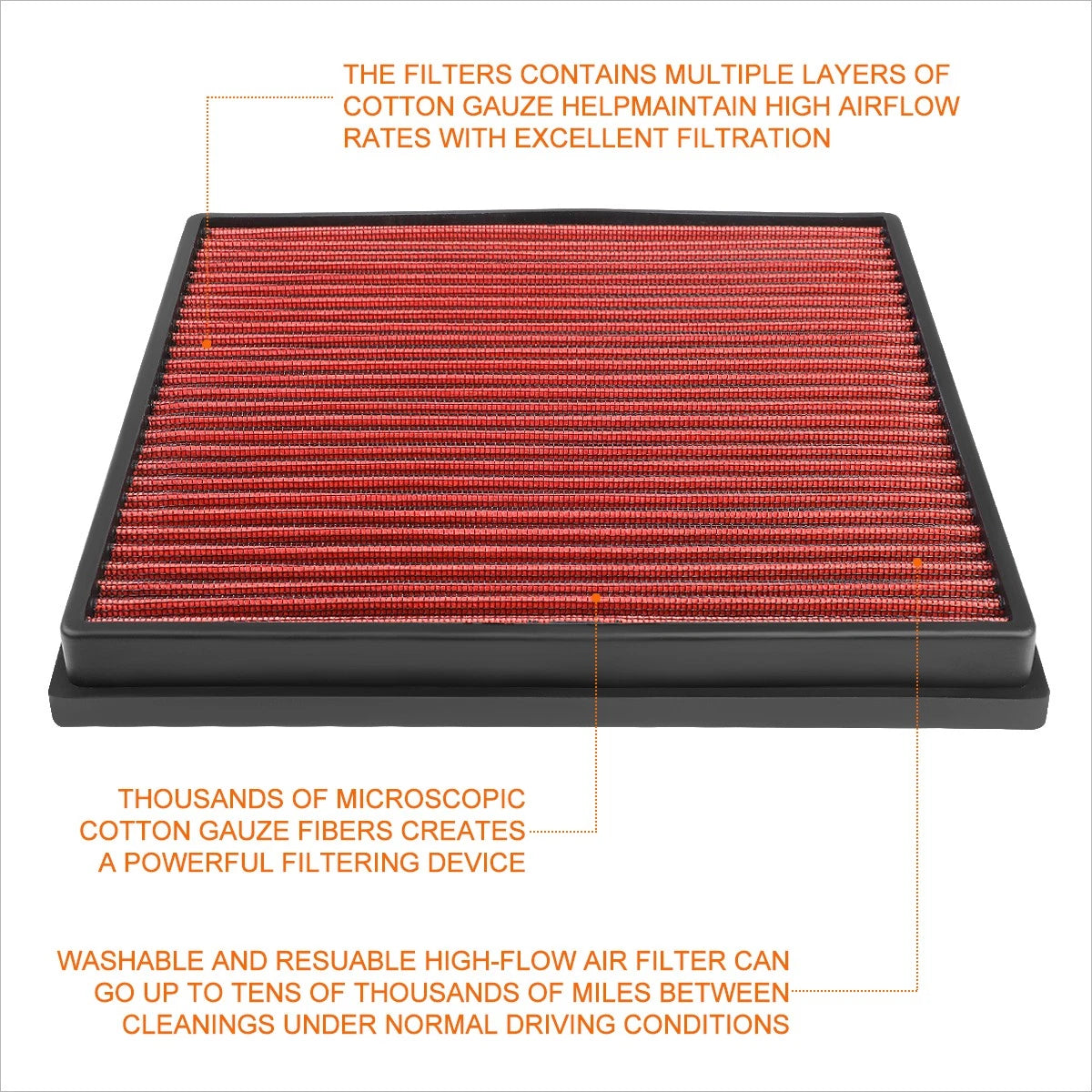 Reusable Hi-Flow Air Filter for Chevy Cruze/Buick Verano (2011–2015)