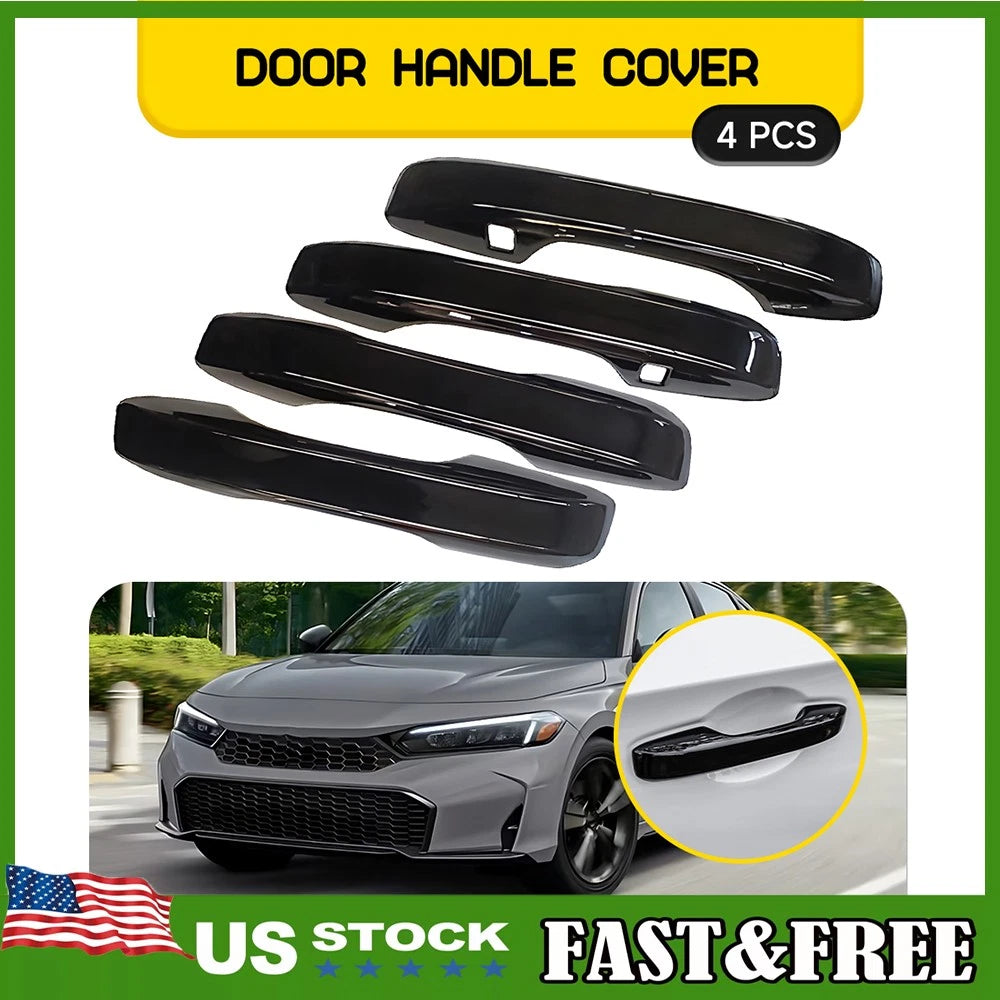 Gloss Black Door Handle Cover for Honda Civic (2022â2025)