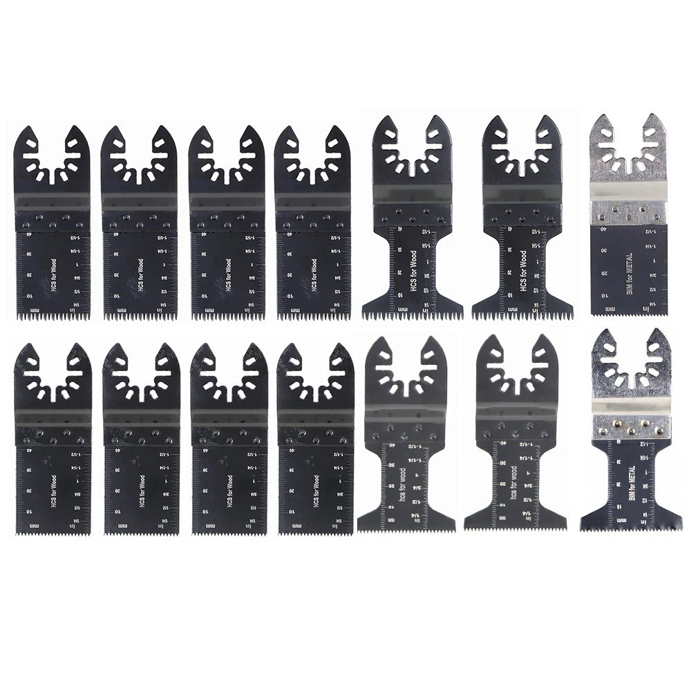 Set of 14 Oscillating Multi Tool Saw Blades for Various Models