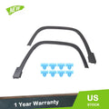 Set of 2 Front Fender Flares for Jeep Cherokee (2014–2017) Black