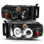Projector Headlight Set Front Left Right for 2002–2005 Dodge Ram 1500