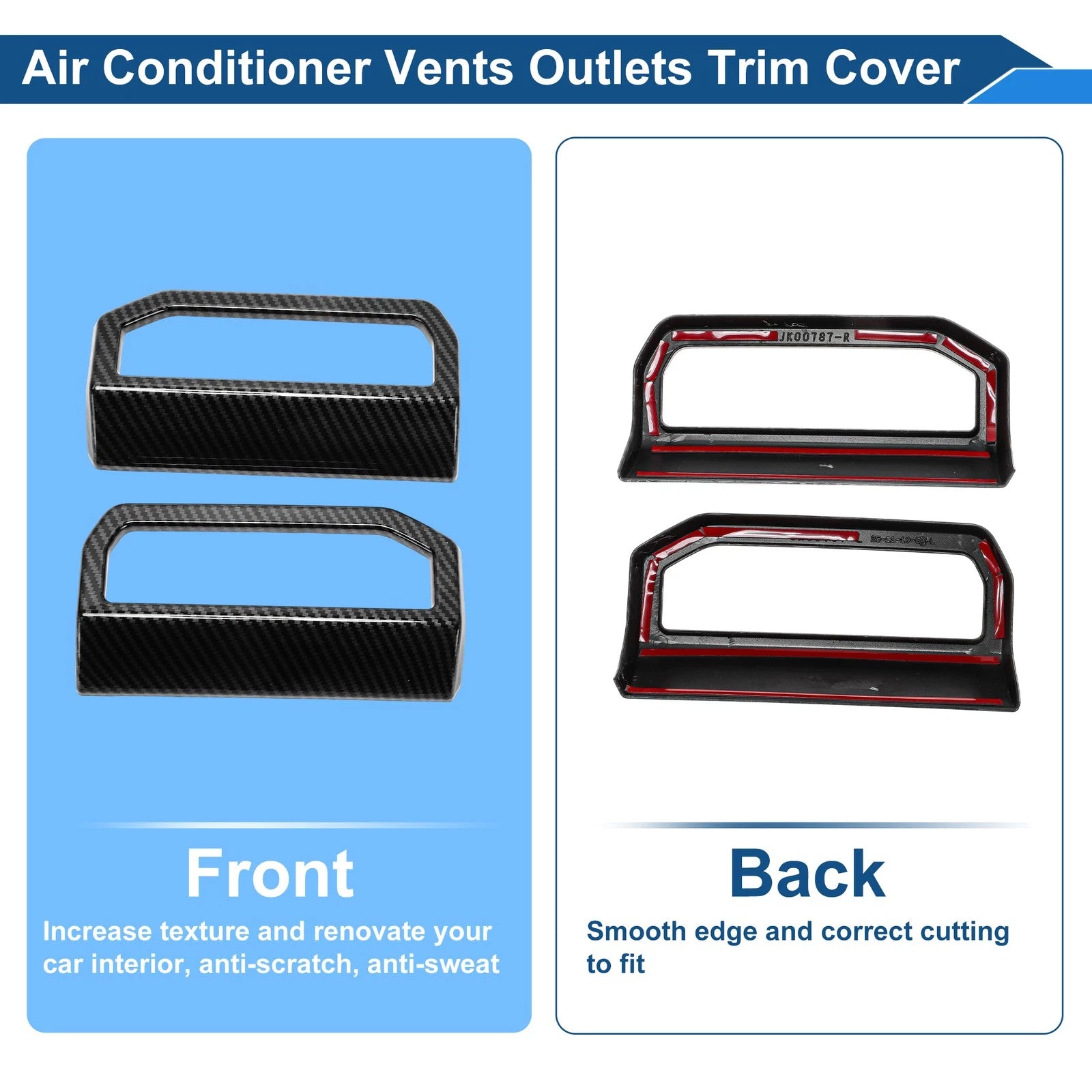 Air Condition Outlet Vent Trim Cover Frame for Toyota Tacoma (2016–2023) 1 Pair