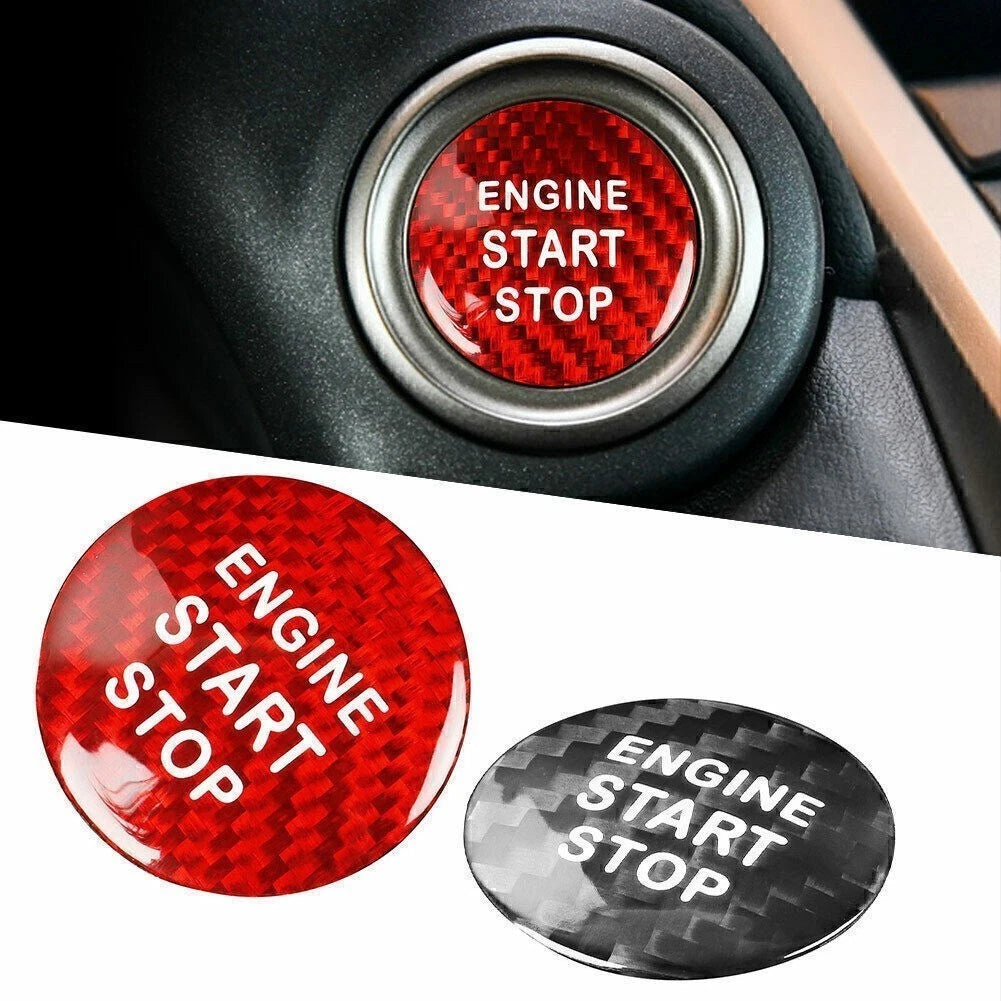 2X Carbon Fiber Engine Start Stop Button Cover for Lexus IS ES GS NX RX LX