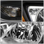 Pair of Black/Amber Side Headlights for Ford Focus (2012–2014)