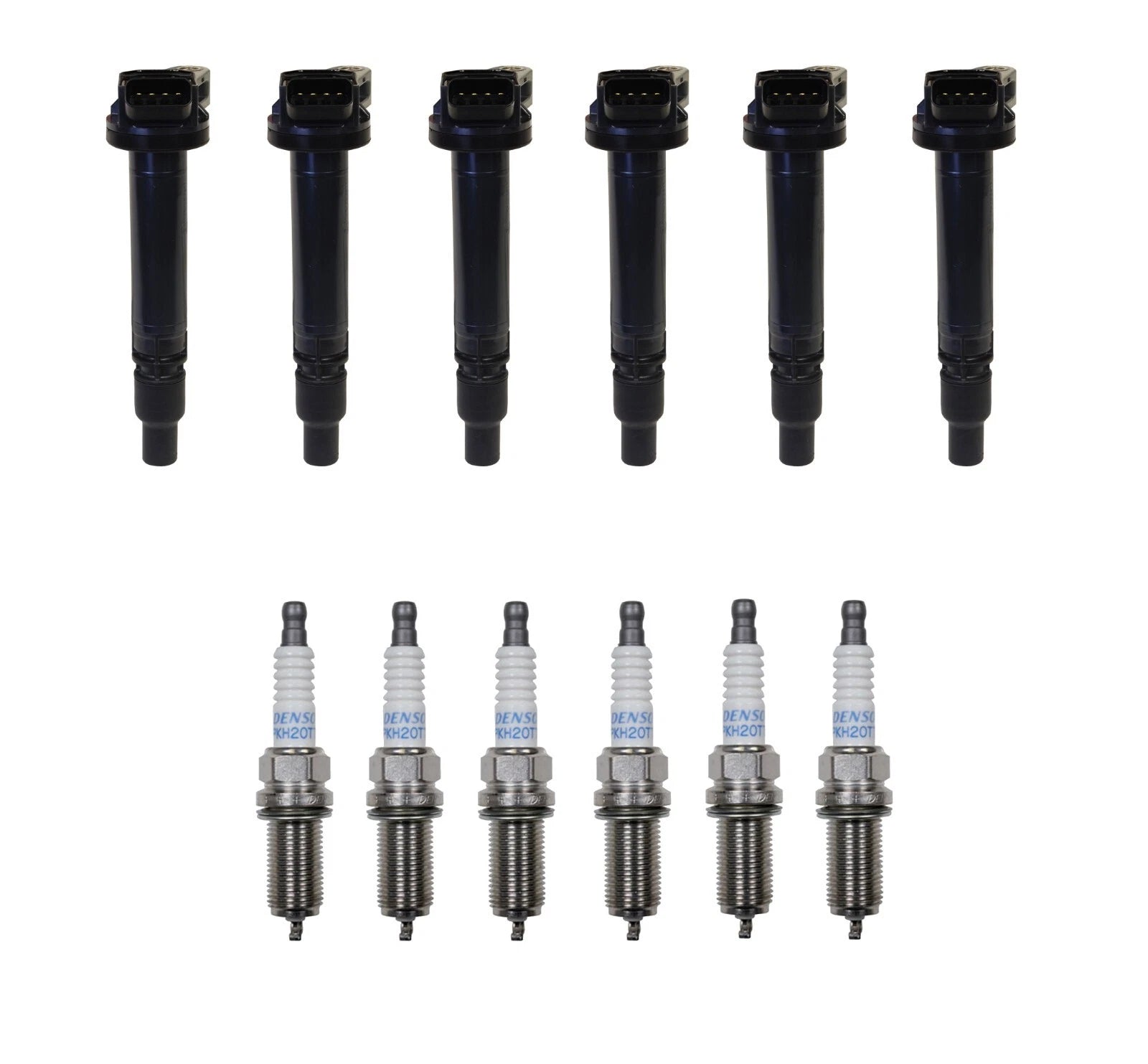 Set of 6 Ignition Coils & 6 Platinum TT Spark Plugs for Toyota L4 V6