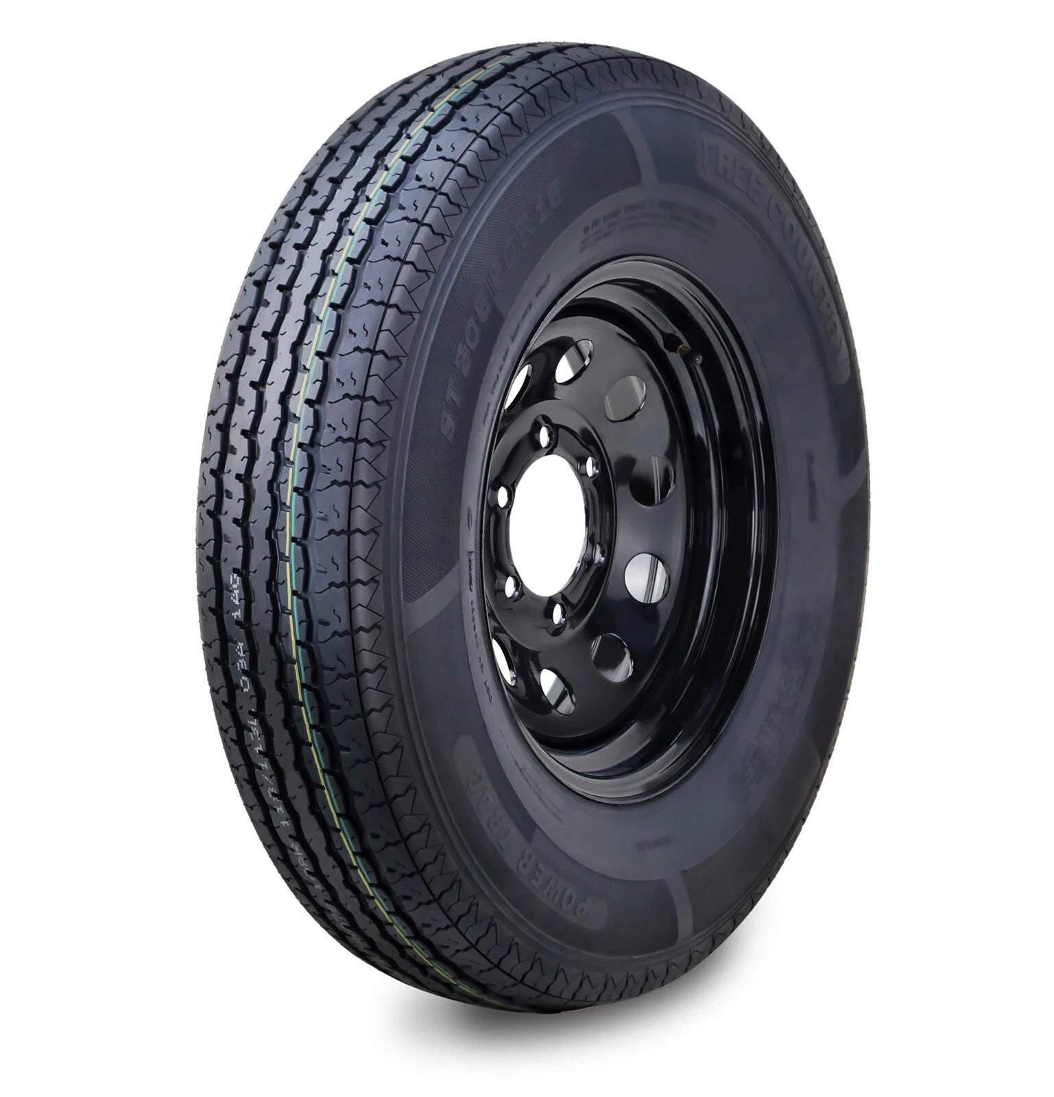 Free Country Trailer Tire Rim ST205/90R15 10-Ply E 118L 6 Lug for Trailer