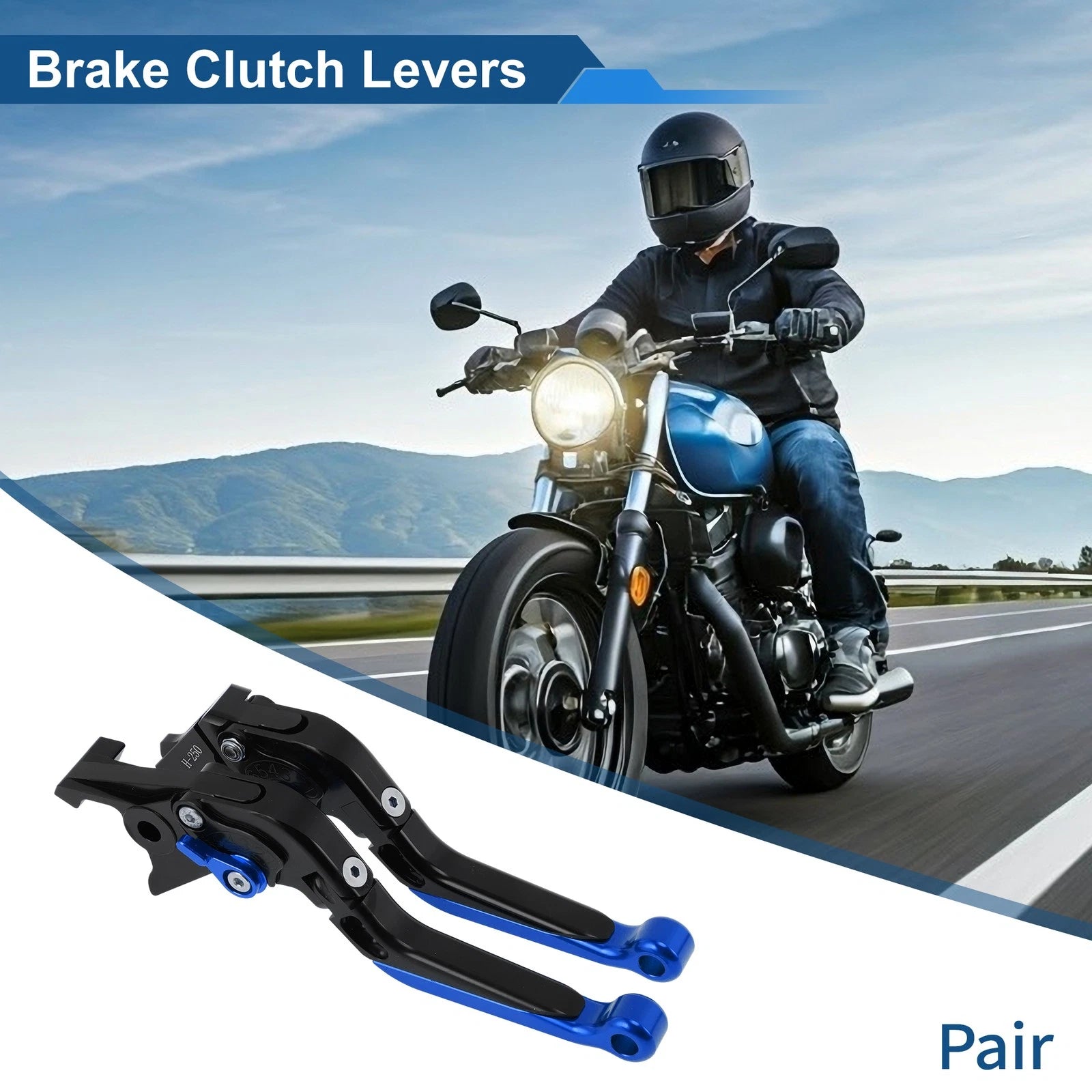 Adjustable Brake Clutch Levers for Honda Rebel CMX 500 300 (2017–2023) Black Blue