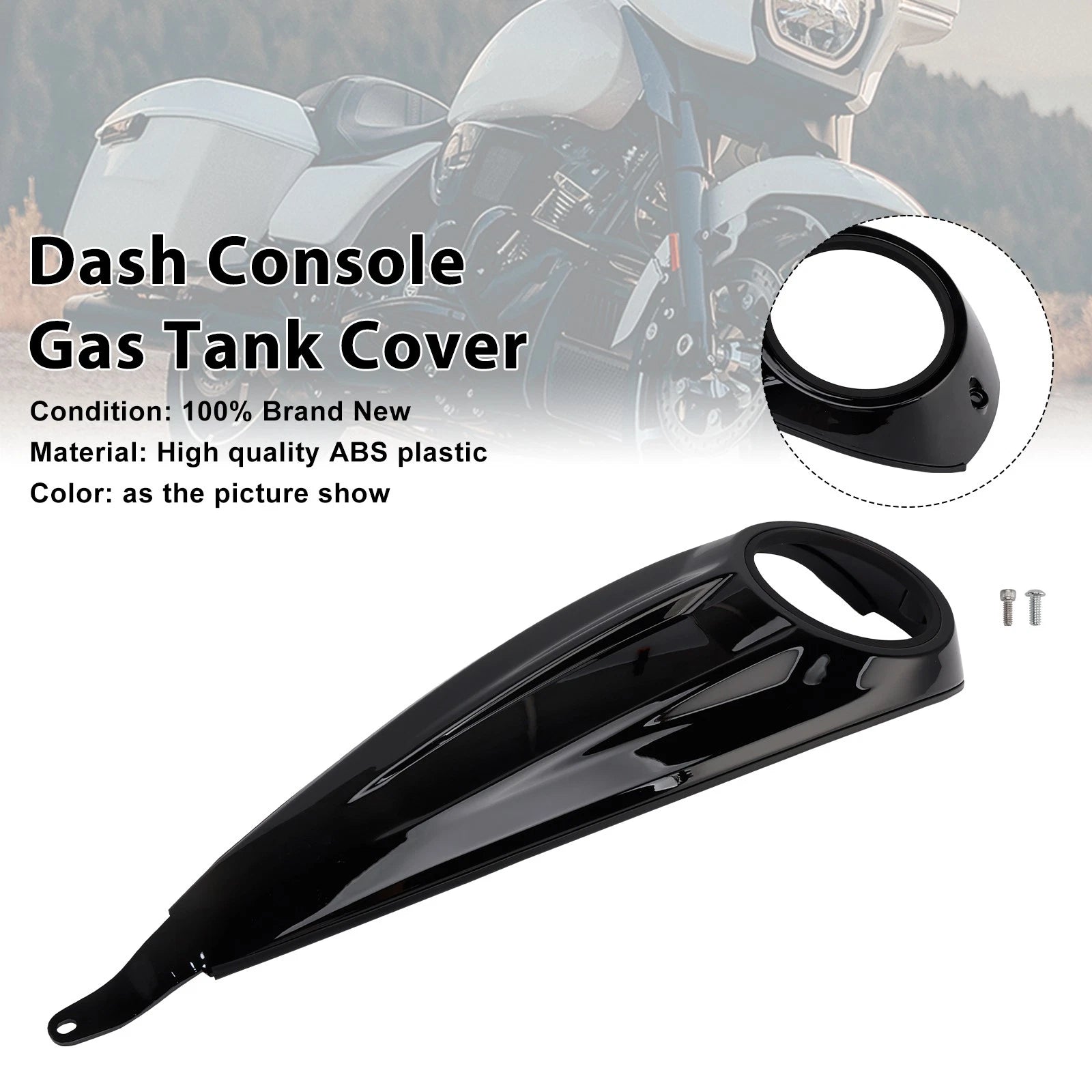 Dash Console Gas Tank Cover for Harley Touring Road Glide / Street Glide (2023–2025) Black