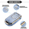 3 x Button TPU Key Fob Cover Case for Honda CR-V, Civic (2014-2016) Blue