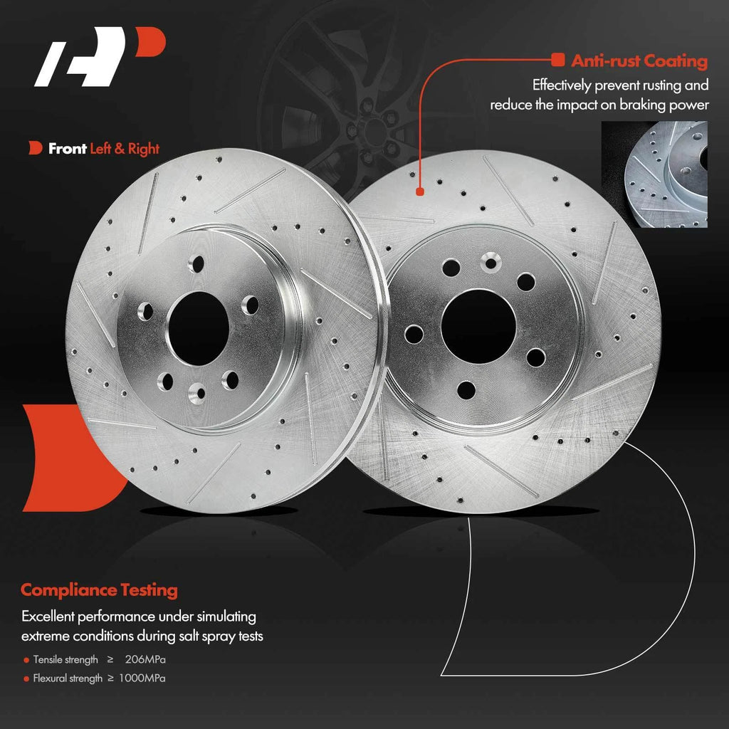 Front Drilled Brake Rotors for Chevrolet Trax Buick Encore (2013–2020)