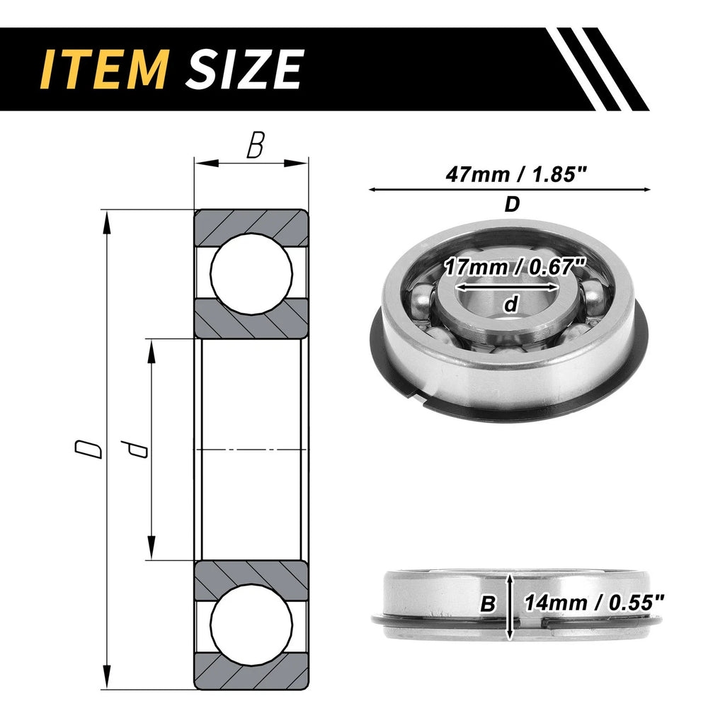 6303NR Deep Groove Ball Bearing for Scooter Skateboard Wheel (P5)