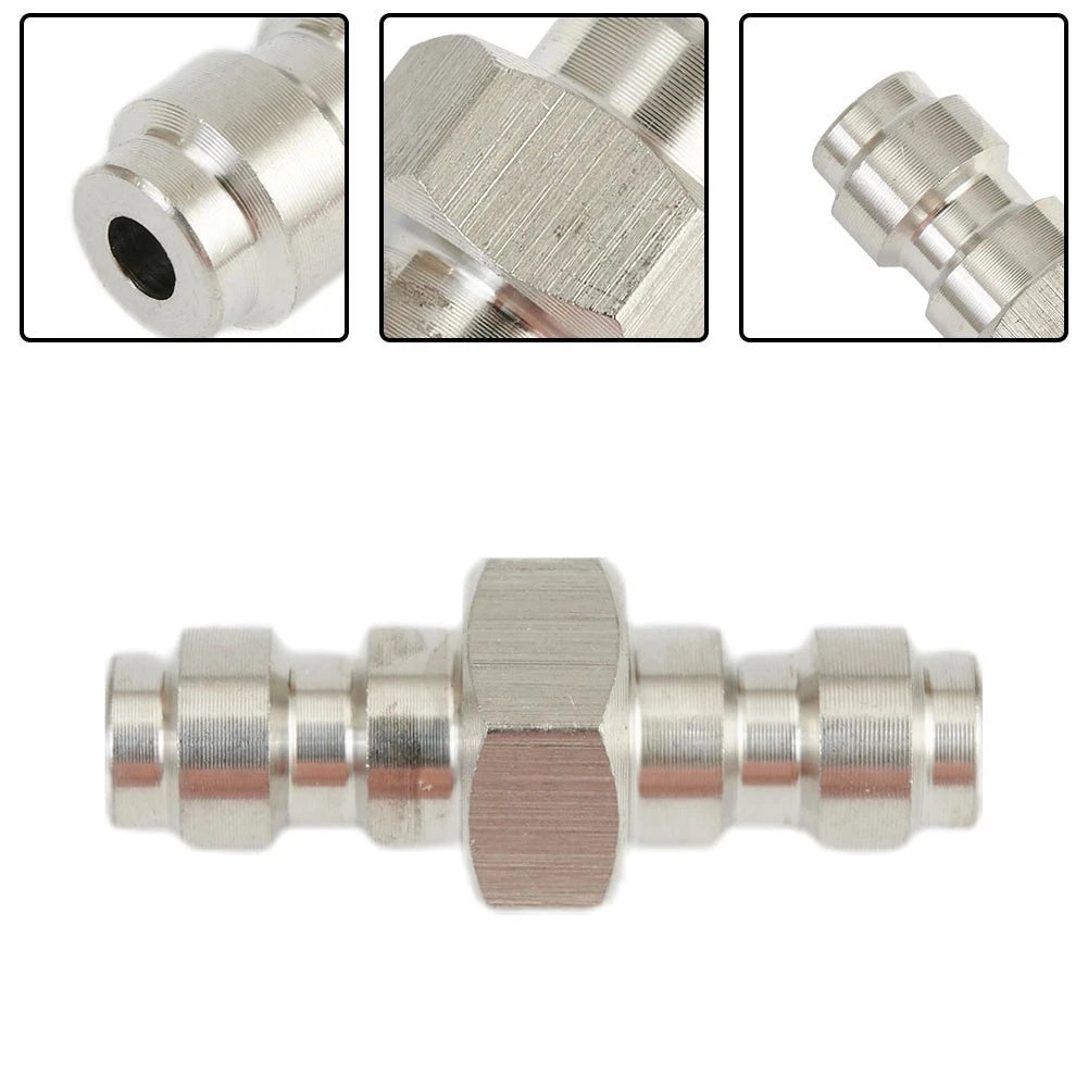 Double Male Quick-Disconnect Coupling Adaptor for Air Fill Station (Stainless Steel)