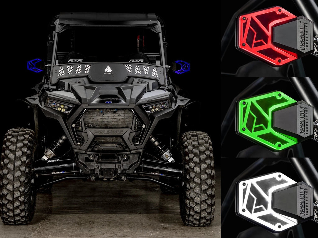 Assault Industries LED Lighted Convex Side Mirrors for B2C (No Clamp Mount)