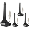 Set of 4 Ignition Coils & 4 Spark Plugs for Nissan Tiida, Sentra (2007–2017)